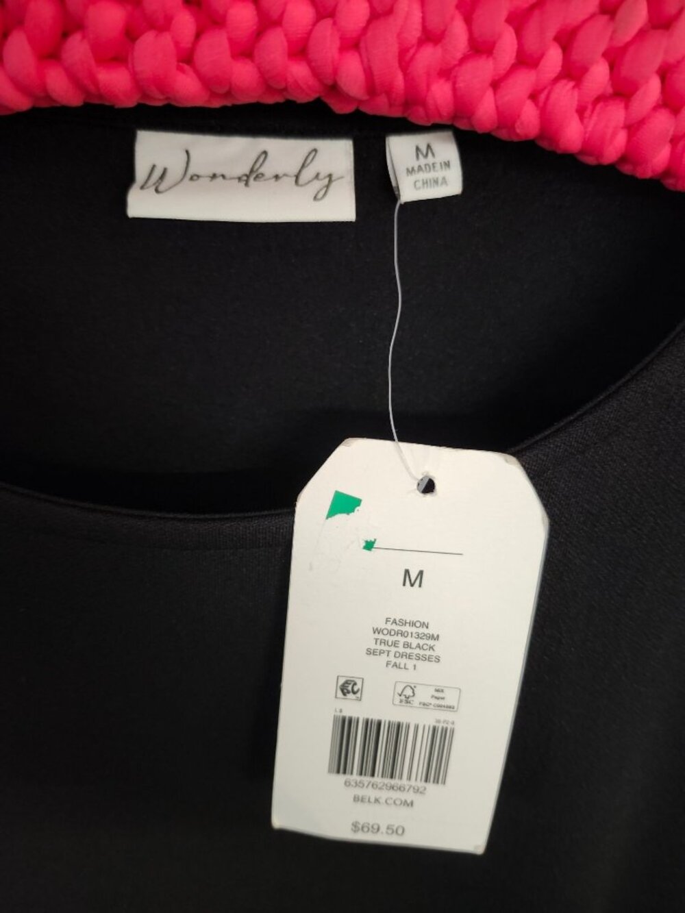 NWT Wonderly Sz Medium LBD Long Sleeve Size M Black Dress - Picture 6 of 7